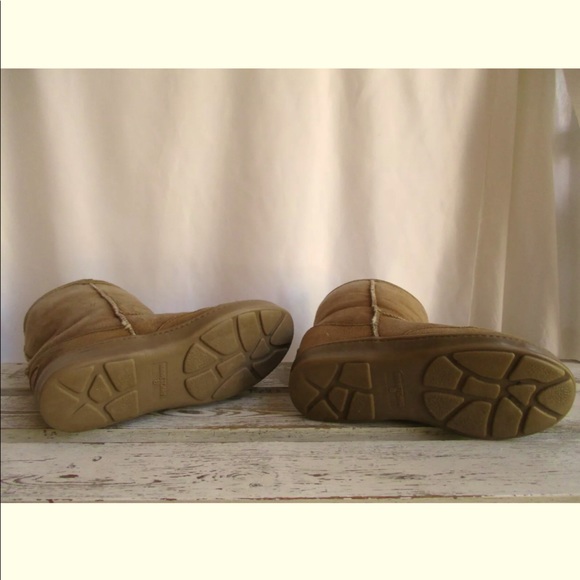 Minnetonka shearling fur suede tan boot not ugg - Picture 4 of 7